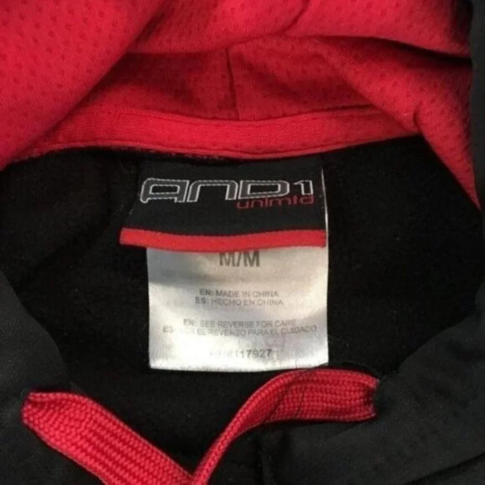 And1 And One Medium Hoodie Hooded Sweatshirt